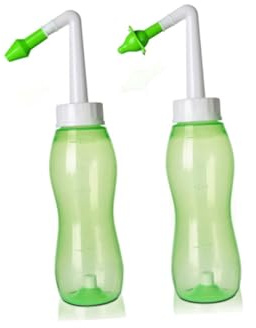 Nasenspülflasche 300ml aus PE für Erwachsene und Kinder, Grün | 1 Stück, Bequem zu Verwenden, zur Täglichen Nasenpflege, Handlich und Kompakt, für Alltag