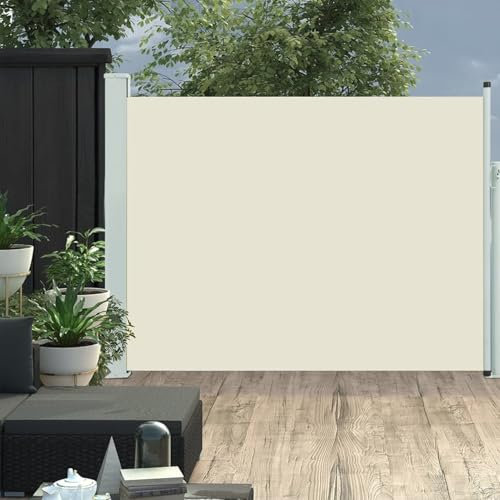 Juroupi Toldo Lateral retráctil de jardín Color Crema 140x500 cm Laterales Carpa Toldos Cortina