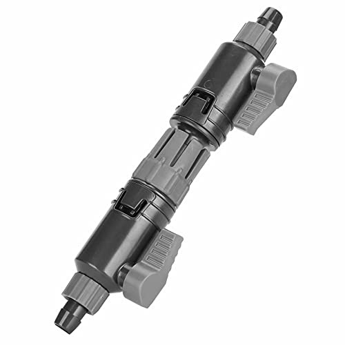 Aquarium Water Control Valve Fish Tank Hose Connector Double Tap for Aquarium System Maintenance (K-12/16mm)