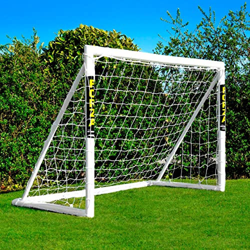 FORZA Garten Fußballtor für Kinder und Erwachsene | Allwetter-Fußballtore aus uPVC – Optionale Zielfolie, Fußball und Tragetasche inklusive! (Tor und Ball)