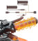Heated Grips, 12V ATV Heated Grips, 3 Level Adjustable Motorcycle Heated Overgrip, Waterproof Heated Grips for Winter, Intelligent Temperature Control Grip Heater Suitable for Beach Motorcycle