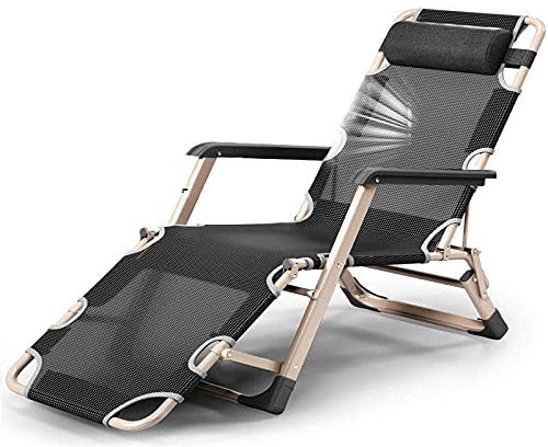 Little Surprise Co Outdoor-Loungesessel mit verstellbarer Kopfstütze, faltbare Sonnenliege für Strand, Terrasse, Garten und Camping, 150 kg Kapazität, leicht und tragbar