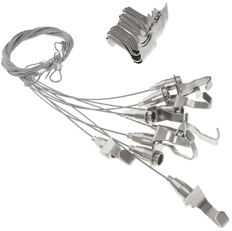 DIYEAH 10 Piezas Cuerda Ajustable para Colgar Cuadros con Gancho Resistente para Marcos Espejos y Luces Kit Duradero para Exhibiciones y Galerías Carga Sistema Práctico para Pared