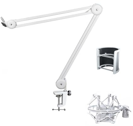 Professioneller Mikrofonständer, flexibel, verstellbar, mit/ohne Windschutzscheibe, für Studio und Zuhause, faltbarer Mikrofonarm