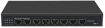 Rapido switch Ethernet in fibra ottica 10 Gb/s 8 porte con funzionamento non gestito Plug and Play per una rete Ethernet efficiente