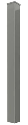 BAUER - Alu Zaun- Torpfosten zum Einbetonieren, 80x80x3mm, L = 1300mm