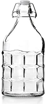 IBILI - Botella 1 lt, Vidrio, Reutilizable, Modelo aleatorio