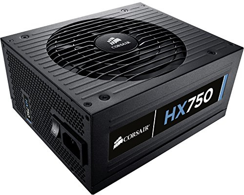 Corsair HX750 Unidad de Fuente de alimentación 750 W ATX Negro - Unidades de Fuente de alimentación (750 W, 100-240 V, 47-63 Hz, 5-10 A, 12V,+3.3V,+5V,+5Vsb,12V, Activo)