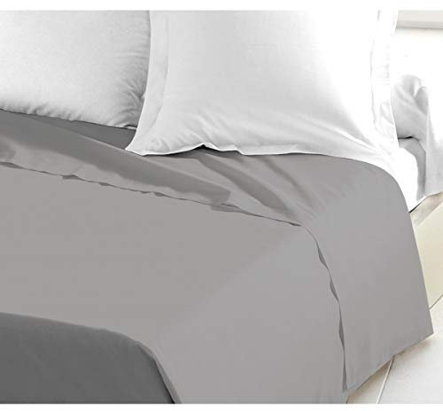 Home Linge Passion Bettlaken, 240 x 300 cm, 100% Baumwolle, 57 Fäden/cm², hellgrau, weich, strapazierfähig, pflegeleicht – Öko-TEX Zertifiziert