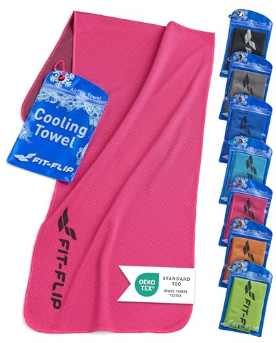 Kylande handduk perfekt som mikrofiber sporthandduk eller kylhandduk – mikrofiber kylhandduk för fitness, sport, resor, yoga – Airflip Cooling Towel