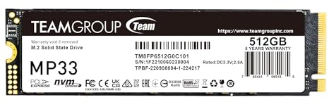 TEAMGROUP Team MP33 M.2 512GB PCIe G3x4 2280, TM8FP6512G0C101