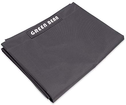 Green Bean Square XL Riesensitzsackhülle 120x160 cm - PVC Bezug - Indoor und Outdoor Sitzsackhülle - Bean Bag Bezug - Sitzsackbezug ohne Füllung - Lounge Chair Hülle - abwaschbar - Anthrazit