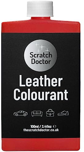 Scratch Doctor Teinture pour cuir pour réparation du cuir, convient aux canapés, meubles, sièges de voiture, chaussures, 29 couleurs disponibles (rouge vif, 100 ml)