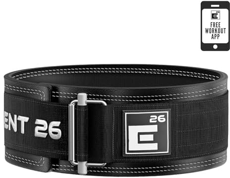 Element 26 Gewichthebergürtel aus Leder für Damen und Herren – selbstsichernder verstellbarer Leder-Hebegürtel für Powerlifting, olympisches Heben & funktionelle Fitness – Gewichtsgürtel,