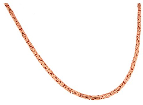 Original italienische Byzantiner Königskette rund geschliffen 18kt rose vergoldet oder Doublé 4mm breit Länge wählbar, Halskette Herren-Kette Damen Geschenk Schmuck ab Fabrik Tendenze-Italy