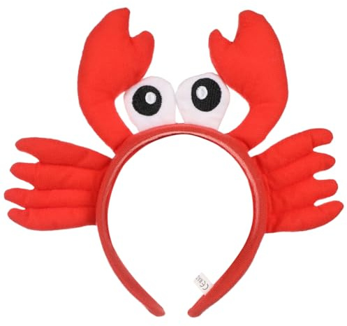 VALICLUD Rote Krabbe Plüsch Haarbänder Kostüm Lustiges Tier Stirnband Große Krabbe Zange Stirnband Hüte Party Dress Up Supplies