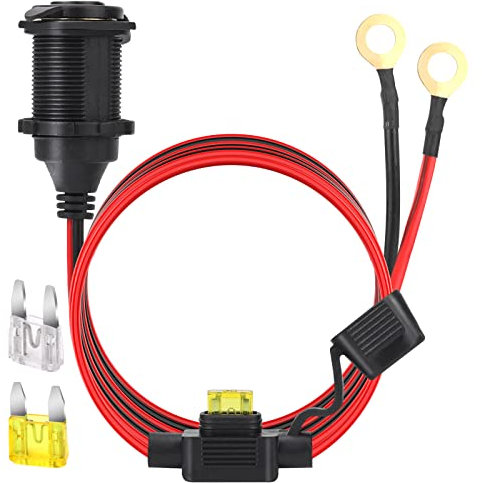 Dongge 1.2m Auto Zigarettenanzünder Steckdose Wasserdicht Marine Grade Auto Zigarettenanzünder 2,5mm² Kabel 20A 25A dapter für 12V/24V DC Auto Boot Motorrad