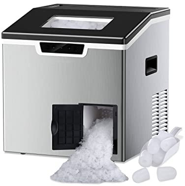 Máquina de hielo de 40kg, tienda comercial de té de la leche, cubitos de hielo, fabricación de hielo pequeña para el hogar, máquina de hielo picado totalmente automática