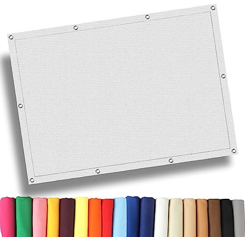 Voile D’ombrage 2 x 2.5 m Bâche D'ombrage, Voile Solaire, Filet Dombrage Rectangle 100% Ombrage UV Protection pour Jardins/balcons/terrasses, Blanc