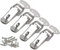 Litensh Lot de 4 fermoirs de tension en acier inoxydable, fermoir à levier de 56 mm, loquet à bascule à ressort, clip de serrage, fermeture de boîte, loquet de verrouillage pour boîte à outils