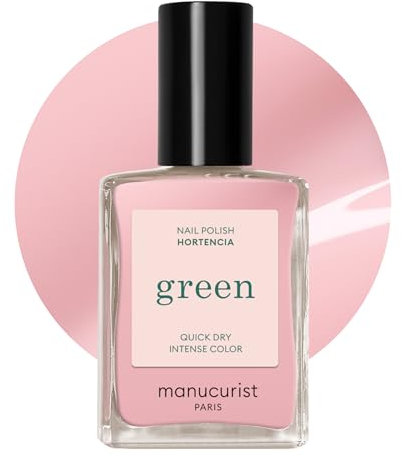 Manucurist Green Vernis à Ongles Rose Pâle Transparent Hortencia - Vernis à Ongles Classique 9-Free, Vegan et Bio Sourcé - Effet Manucure professionnelle - Vernis Manucurist - Vernis Ongles - 15ml