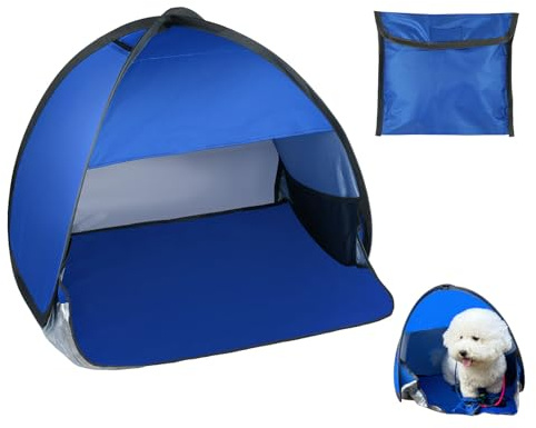 YCConcept Mini-Zelt für Haustiere, kleines Hundezelt für Strand, tragbar, Pop-Up-Sonnenschutz, Unterschlupf mit Handyfach für Welpen und große Katzen, Kleintiere, Sonnendach für Camping und Outdoor