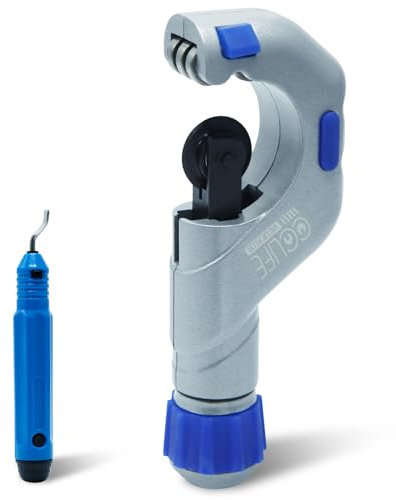 CCLIFE Rohrschneider Set 5-50mm, Rohrschneider Edelstahl mit Entgrater, Rohrschneider schneidet saubere Kanten für Schneiden von Dünner Edelstahl, Kupferrohr, Aluminium, pvc etc