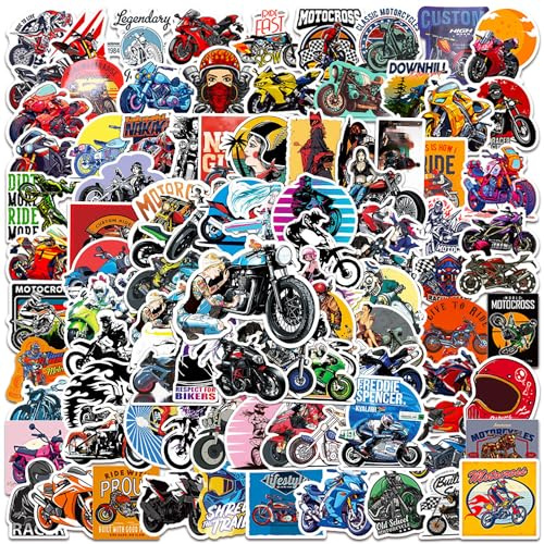100 Pz Adesivi Auto, Stickers Motocross Attacca Stacca, Impermeabili Adesivi Set in Vinile per Tazze, Album di Ritagli, Quaderni, Skateboard, Valigie, IPad, Macbook, Chitarra