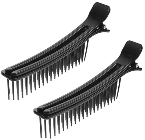 MAGICLULU Lot De 3 Pinces À Cheveux Pour Salon De Coiffure Peignes À Volume Pratiques Pour La Maison Et Les Voyages Noir 2 Pièces X 3