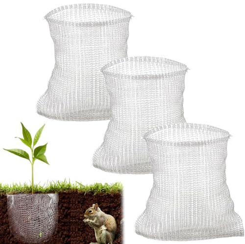 SMELEYOU WüHlmausgitter Wühlmauskorb für Obstbäume 3pcs 30 * 15 cm Gopher Drahtkorb Edelstahl Gopher Gasser wiederverwendbarer Pflanzenschutz für Wurzelschutz Gegen WühlmäUse Pflanzen Beeren Gemüse