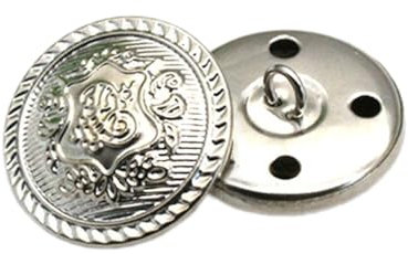 Wambere 20 Stück 25mm Metallknöpfe Vintage Runde Knöpfe Zierverschluss Knöpfe zum Nähen Mantelknöpfe Pulloverknöpfe Mantelknopf Windjackenknöpfe für DIY Kunsthandwerk Kleidungsdekoration,Silber