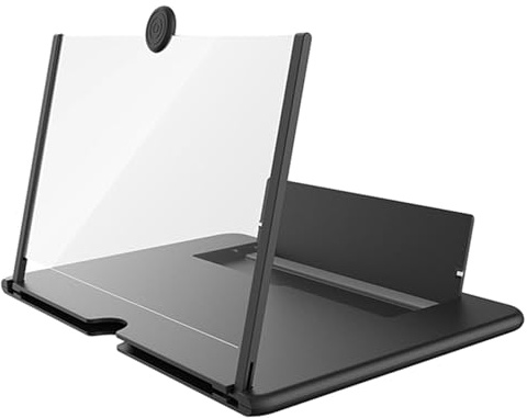 Screen Magnifier - Ultra-Thin Adjustable Screen Amplifier for Movies, Videos and Games, 14 Inch HD Mobile Phone Screen Magnifier, Magnifying Projector on Foldable Phone Stand,