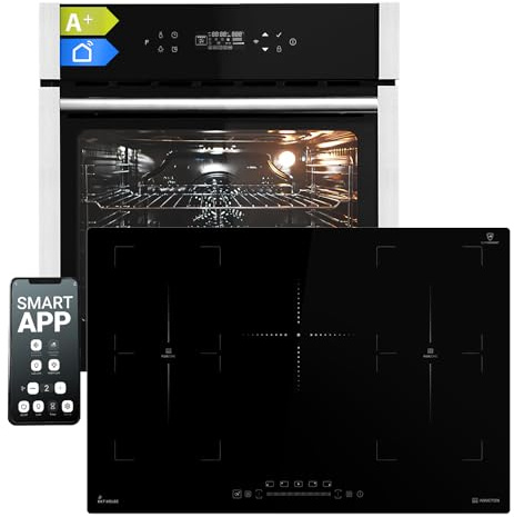 KKT KOLBE Herdset SET8313HCIH77FZ, Backofen und Induktionskochfeld | 60 cm Backofen EB8313HC, 77 cm Induktionskochfeld IH87705FZ, Pizzafunktion, Grill, Umluft, Heißluft, Automatik-Timer
