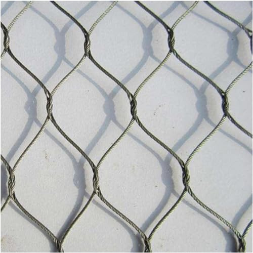WaiDXn Red Flexible de Cuerda de Acero Inoxidable, Cerca Decorativa de Granja de jardín, Rollo de Cerca de Alambre galvanizado(3mm*15cm)