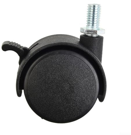 Per ruote doppie girevoli a 360 gradi, rotelle di ricambio in plastica per sedie da computer