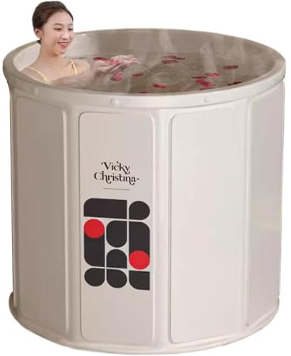 Badeeimer, Multifunktionale Klappbadewanne, Unabhängige Einweichbadewanne For Erwachsene Mit 6 Isolierschichten, Leicht Zusammen- Und Aufklappbar, Verwendet For Dampfbaden Eisbaden Und Heißwasserbaden