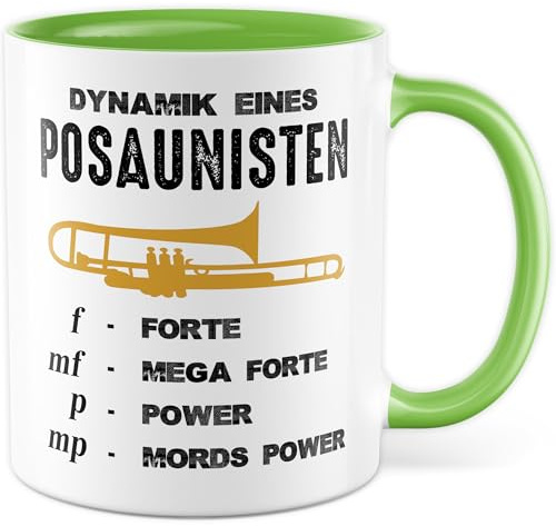 Tasse Posaune Geschenk, Wenn Posaune spielen einfach wäre hätte sie Knöpfe, Kaffeetasse Posaunist Bandmitglied Bläser Blechbläser, Geschenkidee Geburtstag Weihnachten Kaffee-Becher