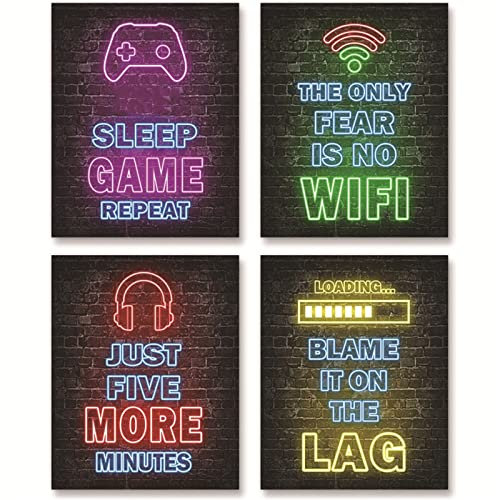 Videospiel-Zimmer-Dekor für Jungen, Gaming-Wandkunst, Spielzimmer-Dekor, Gaming-Poster, Spielzimmer, Wanddekoration, Teenager-Jungen-Zimmer-Dekor, Video-Klassenzimmer-Aufkleber (Camouflage, A)