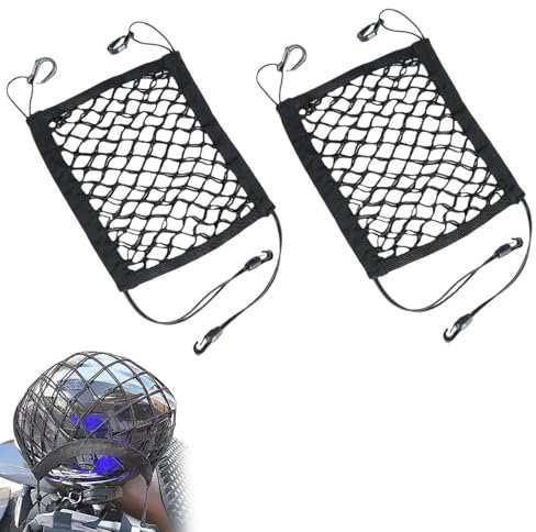 fufupaw 2 unidades de red para casco, mochila y equipaje, red de casco de doble capa, 25 x 30 cm, red para equipaje para bicicleta, motocicleta y mochila, soporte para casco, con 4 ganchos para cascos