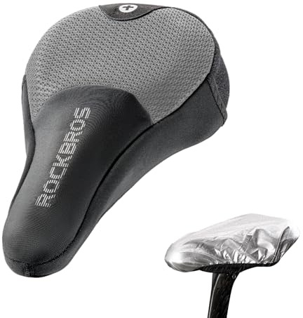 ROCKBROS Aufblasbarer Sattelbezug Fahrrad Gepolstert aus Bequemem Memory Schaum und Gel, Sattelpolster Fahrrad mit Überzug wasserdichte für MTB, Gravel Bike, Rennrad