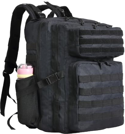 CINGHI LUSSO Military Tactical Backpack 35L Rucksack for Men Women Army Molle Backpack for Hiking Travelling Camping Outdoor Nylon Sports Bag with Bottle Holder