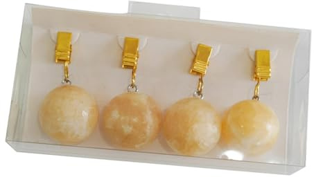4 Pesi per Tovaglia, Sfere Rotonde per Tovaglia, con Clip Antiruggine, Appendini per Bandiere E Tende da Picnic, Giallo