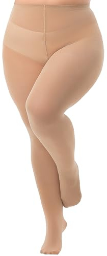 Viozocy Strumpfhosen Damen Große Größen, Elastische Hohe Taile Langlebig Strumpfhose, Weich Semi-Blickdichte Plus Größen Feinstrumpfhose XL 2XL 3XL 4XL