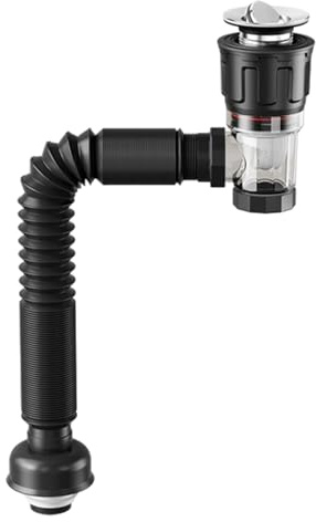 Tuyau de vidange flexible pour lavabo - Bonde de lavabo anti-odeurs télescopique de 1,96 pouces - Tuyau de vidange extensible - Tuyau d'étanchéité réglable pour ce qui