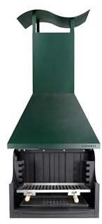 MF - Barbacoa de leña y carbón estilo argentino para jardín modelo Coven verde