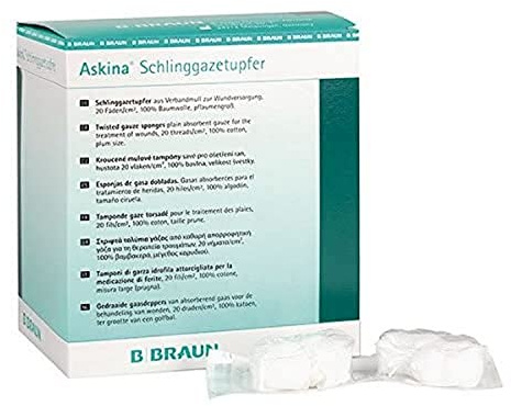 Askina Schlinggazetupfer I pflaumengroß, unsteril I Packung zu 2 x 10 Stck