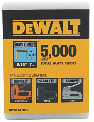 DeWalt DWHTTA7055 Robuste Heftklammern mit schmaler Krone, 5/16 Zoll, 5000 Stück
