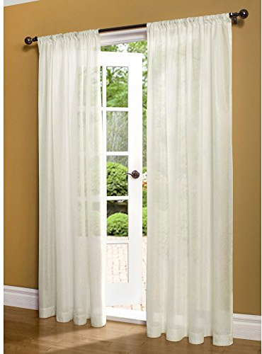 Thermasheer Weathershield Pole Top Curtain Panel 50 x 95 in White White/100% polyester/100% Thermoplastic Polyurethane Back/95x50