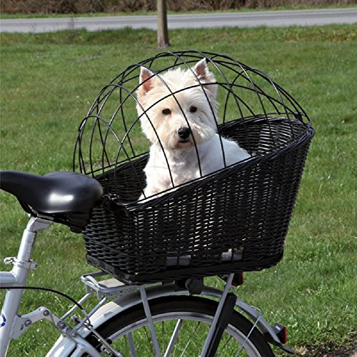 PaylesswithSS Rear Mounted Bicycle Wicker Basket for Pets