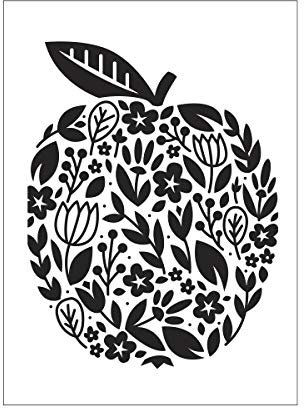 Darice A6 Schablone für Blumenprägung von Apple, transparent